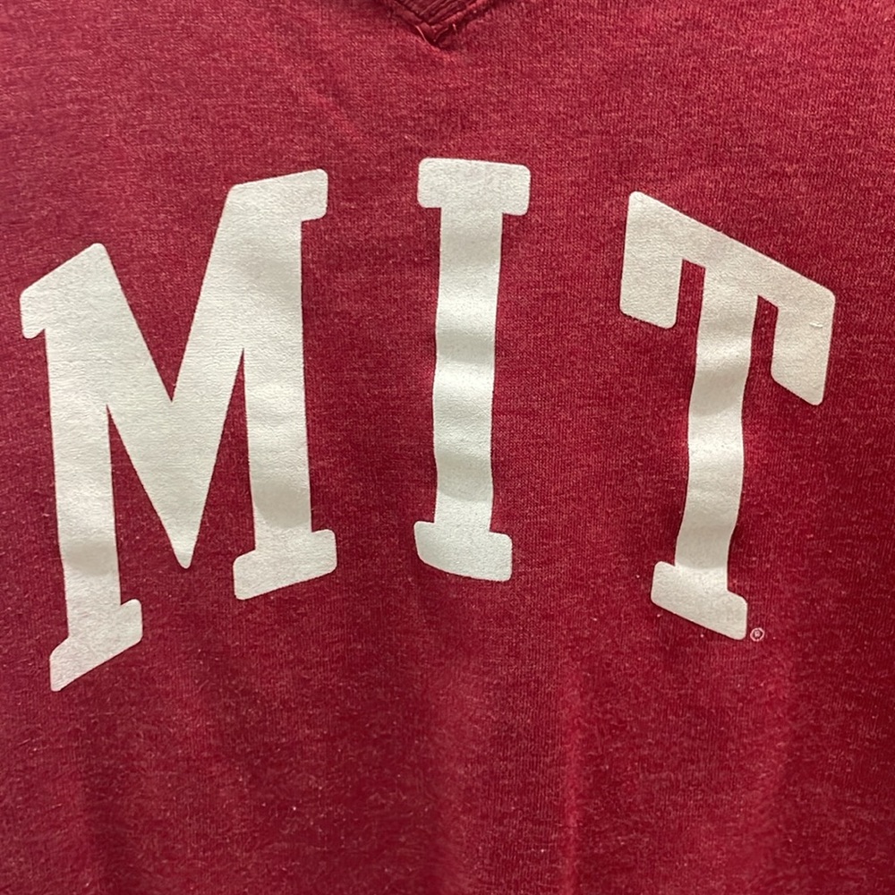 MIT red v neck sweatshirt size m - Picture 2 of 5